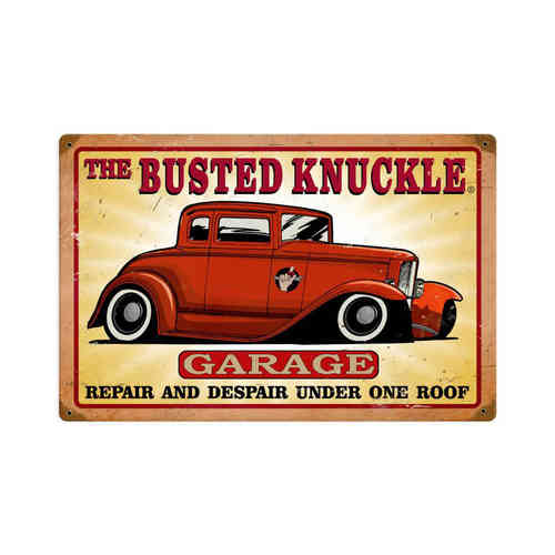 Busted Knuckle Garage Blechschild - Metal Sign
