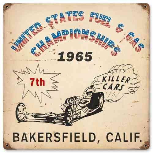 Bakersfield Killer Cars Blechschild - Metal Sign