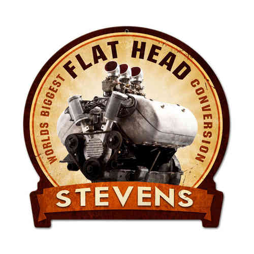 Flat Head Engine Blechschild - Metal Sign