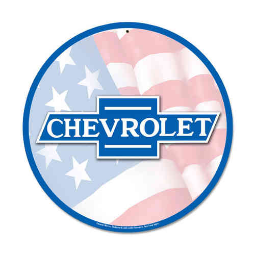 Chevy Flag Emblem Blechschild - Metal Sign