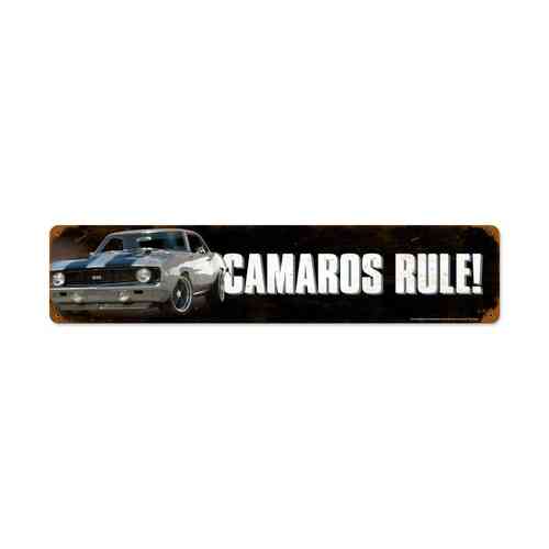 Camaros Rule Blechschild - Metal Sign