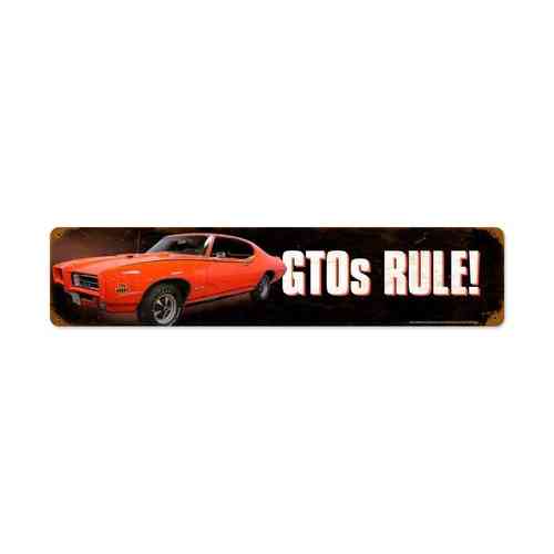 GTOs Rule Vintage Blechschild - Metal Sign