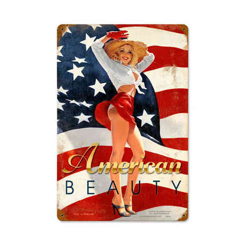 American Beauty Blechschild - Metal Sign