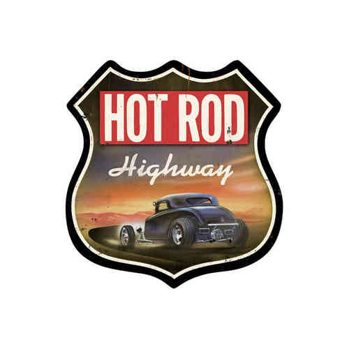Hot Rod Highway Blechschild - Metal Sign