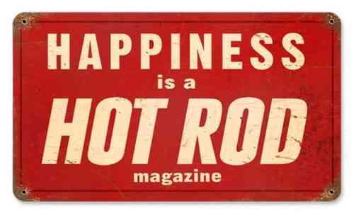 Hot Rod Happiness Blechschild - Metal Sign