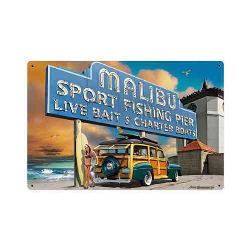 Malibu Pier Blechschild - Metal Sign