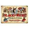 Five Jacks Whiskey Blechschild - Metal Sign