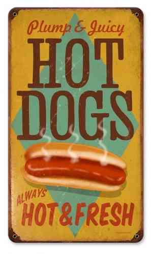 Hot Dogs Blechschild - Metal Sign