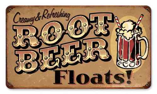 Root Beer Floats Blechschild - Metal Sign