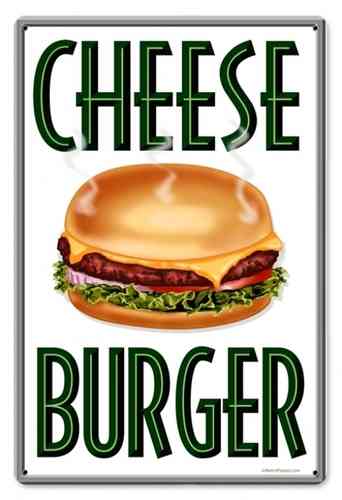 Cheese Burger Blechschild - Metal Sign