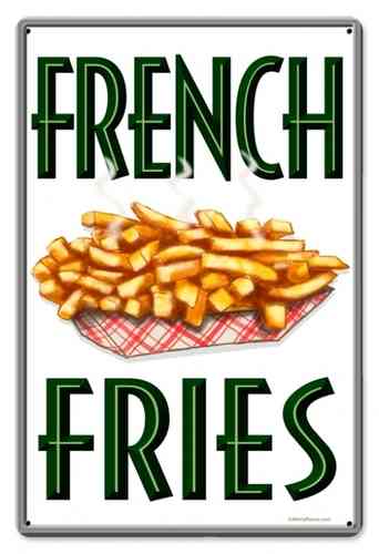 French Fries Blechschild - Metal Sign