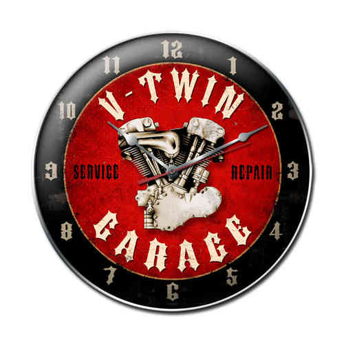 V-Twin Garage Uhr - Clock