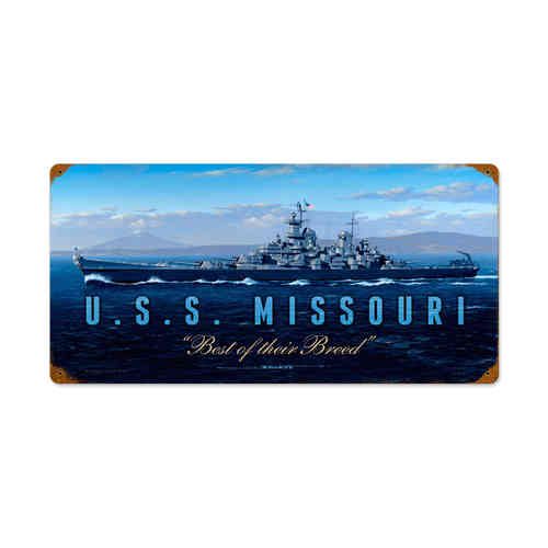 USS Missouri Blechschild - Metal Sign
