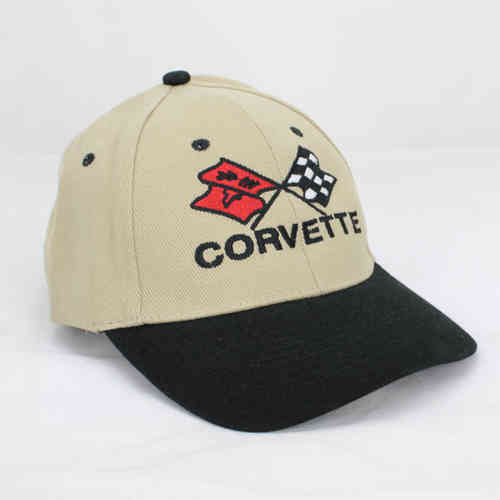 Chevrolet Corvette Baseball Cap - Black/Khaki