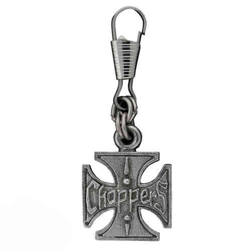 "Chopper Cross" Zipper Pull - Anhänger