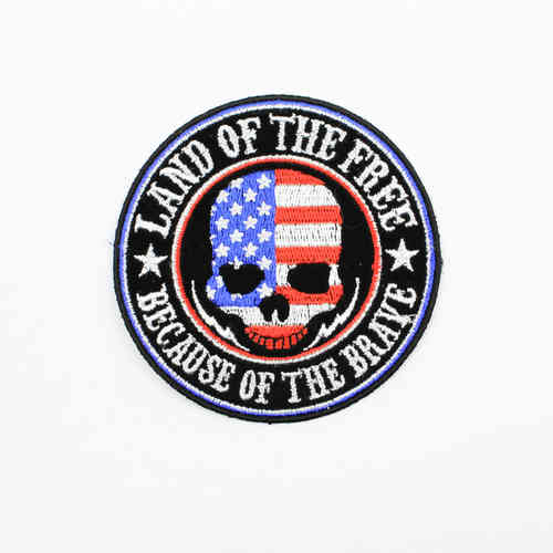 Land Of The Free Skull Aufnäher/Patch