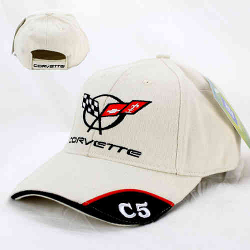 Chevy C5 Corvette Baseball Cap - Bone