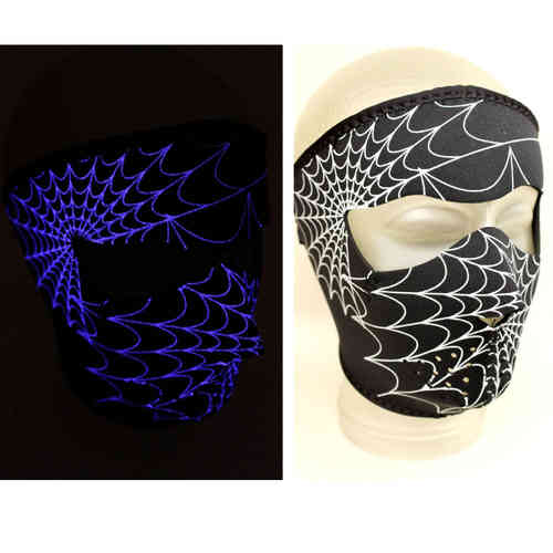 "Glow Spider Web" Neopren Face Mask