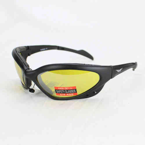 Biker Sonnenbrille "Neptune" Yellow Tint/Gelb Verspiegelt