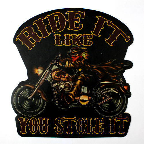 "Ride It Like You Stole It" Leather Backpatch - Echt Leder Rückenaufnäher