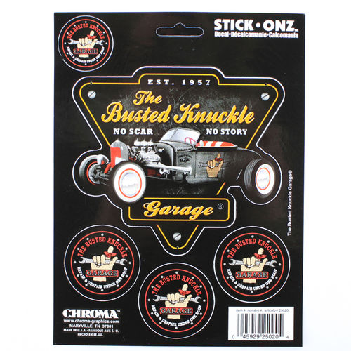 "Busted Knuckle Garage No Scar No Story" - Aufkleber/Decal