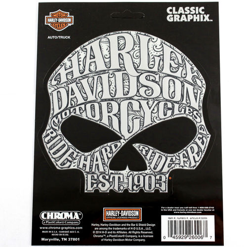 "Harley Davidson Sugar Skull" - Aufkleber/Decal