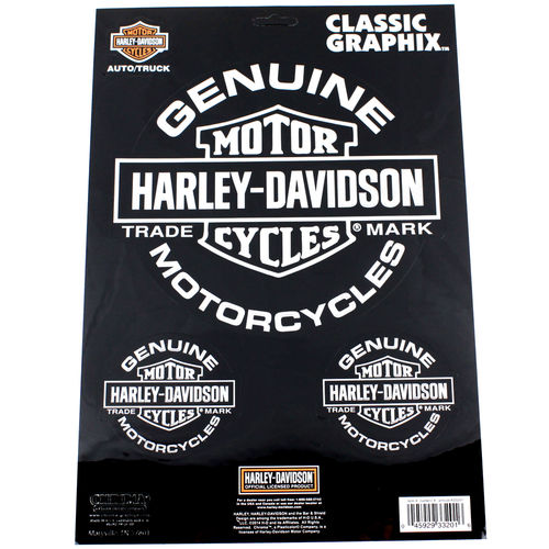 "Harley Davidson Genuine Chrom" - Aufkleber/Decal