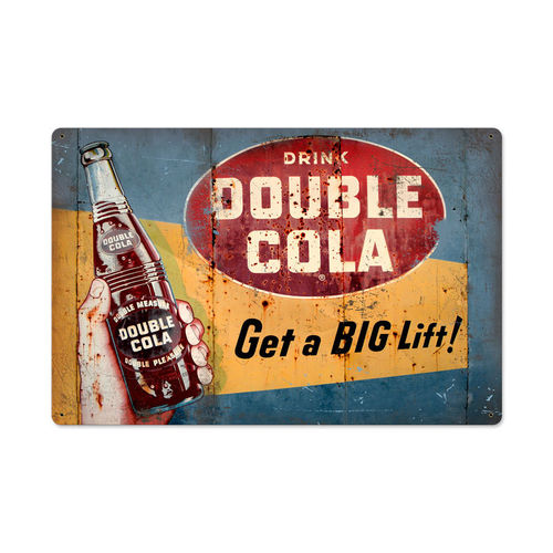 "Double Cola" Blechschild - Metal Sign