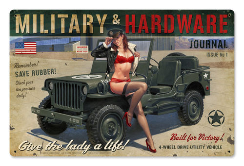 "Military Hardware" Blechschild - Metal Sign