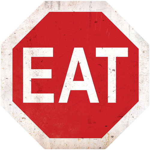 "Eat Stop" Blechschild - Metal Sign