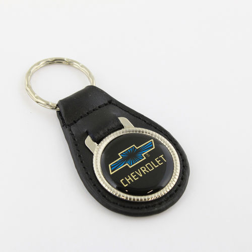 "Chevrolet Bowtie Logo" Leather Keychain - Echt Leder Schlüsselanhänger
