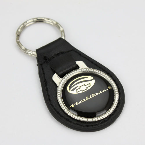 "Chevrolet Malibu Schwarz" Leather Keychain - Echt Leder Schlüsselanhänger