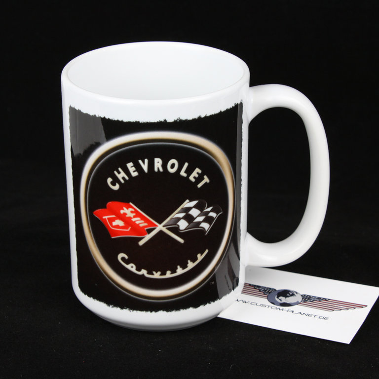GM Chevy Chevrolet Corvette C1 Logo USA Kaffeetasse Keramik Tasse Mug Krug 440ml 