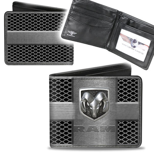 "RAM Grill Logo Silver/ Black" Bi-Fold Wallet - Geldbörse
