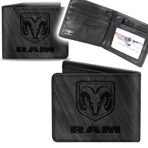 "RAM Logo Wood Grain Grays" Bi-Fold Wallet - Geldbörse
