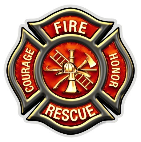 5 x Aufkleber "Firefighter Logo" Sticker Feuerwehr 