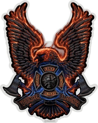 "Volunteer Fire Eagle" Decal - Aufkleber