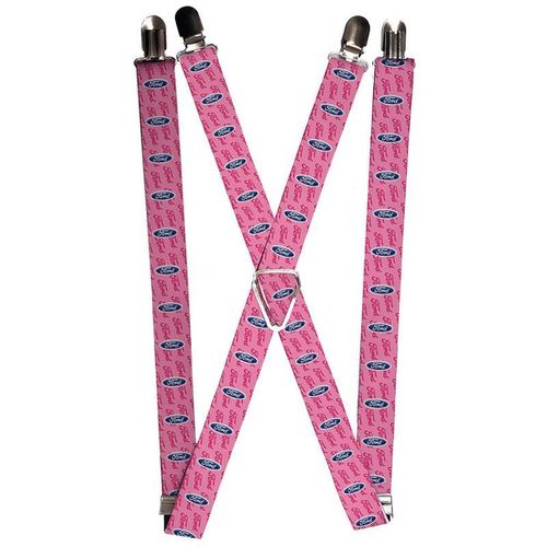 "Ford Oval w/Text Pink" Suspenders - Hosenträger