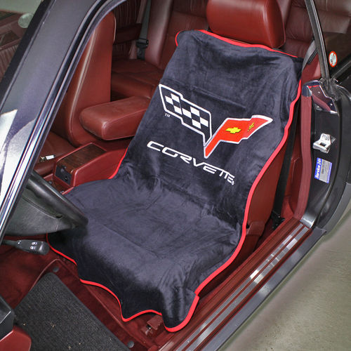"Corvette C6 Black"  Seat Armour Towel - Sitzschoner