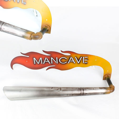 "Mancave Motorcycle Exhaust" Towel Rack - Handtuchhalter