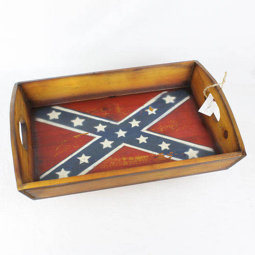 "Montana West® Rebel Flag" Wood Tray - Serviertablett