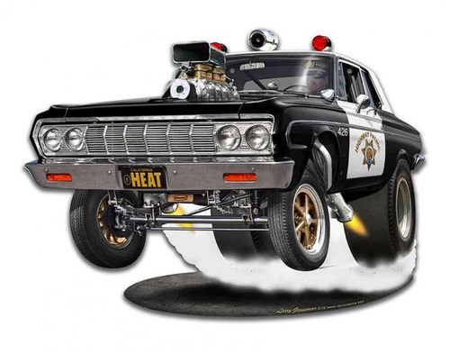 "1964 Mopar Cop Car" Plasma Cut Blechschild - Metal Sign