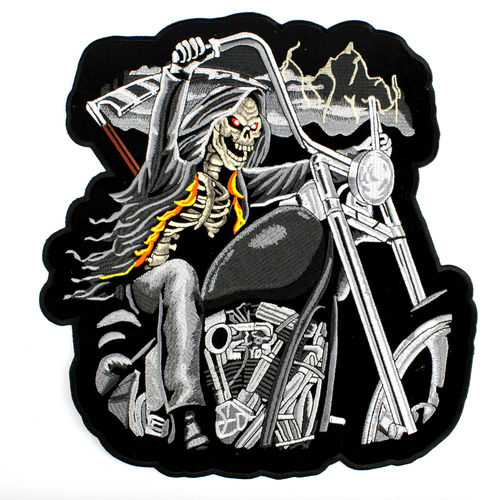 "Grim Reaper On A Motorcycle" - Rückenaufnäher/Backpatch