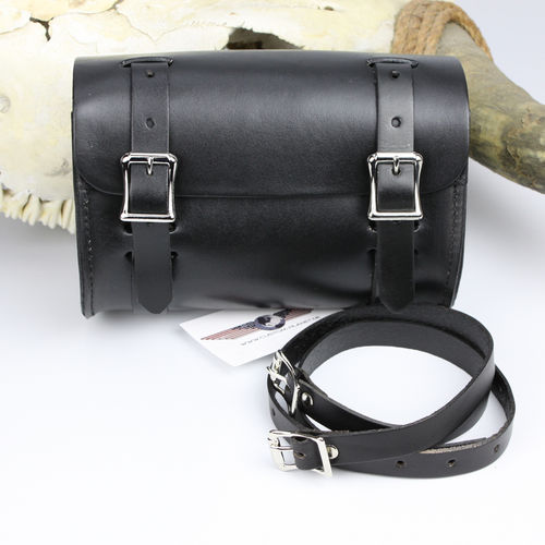 "Plain Black Small" Echt Leder Toolbag - Werkzeugtasche
