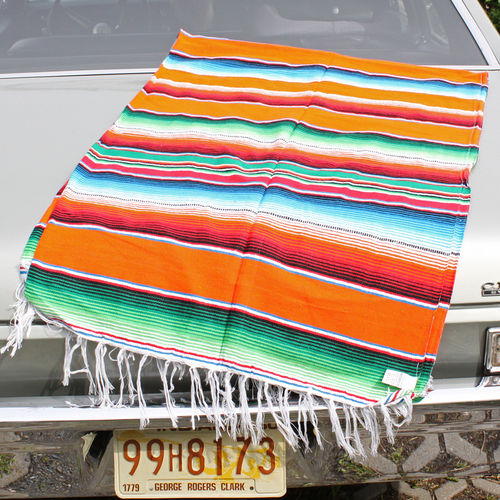 "ORANGE" Serape Blanket - Mexikanische Decke