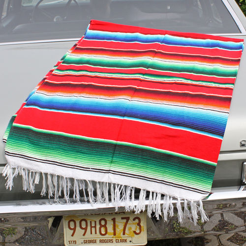 "RED" Serape Blanket - Mexikanische Decke