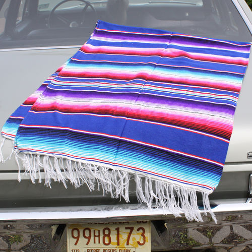 "COBALT" Serape Blanket - Mexikanische Decke