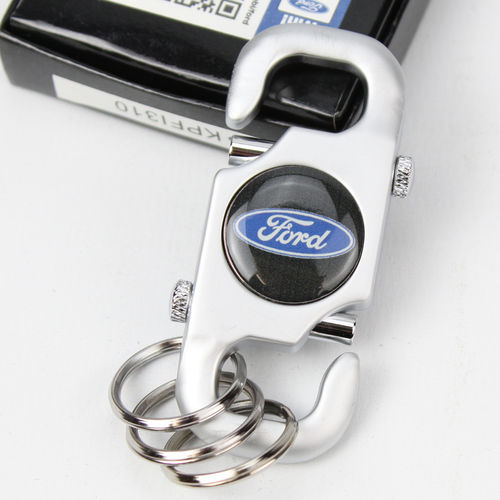 "Ford Satin Chrom Dual Clip" Keychain  - Schlüsselanhänger