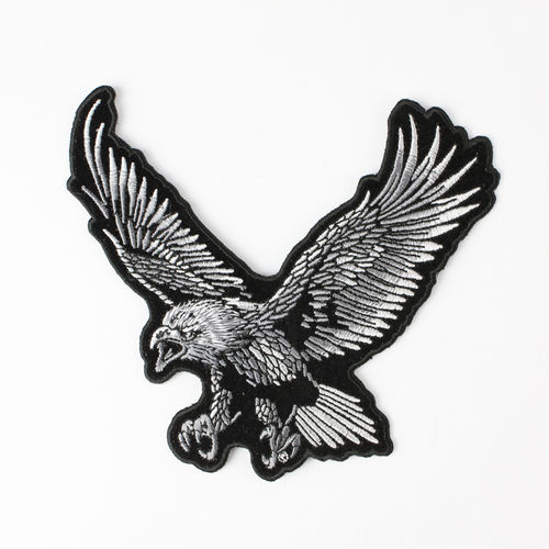 "Grey & Black Subdued Soaring Eagle" - Aufnäher/Patch