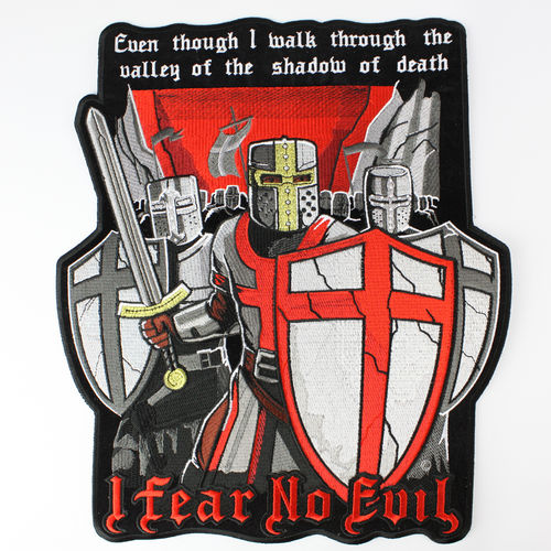 "Knights Of Templar Fear No Evil" - Rückenaufnäher/Backpatch